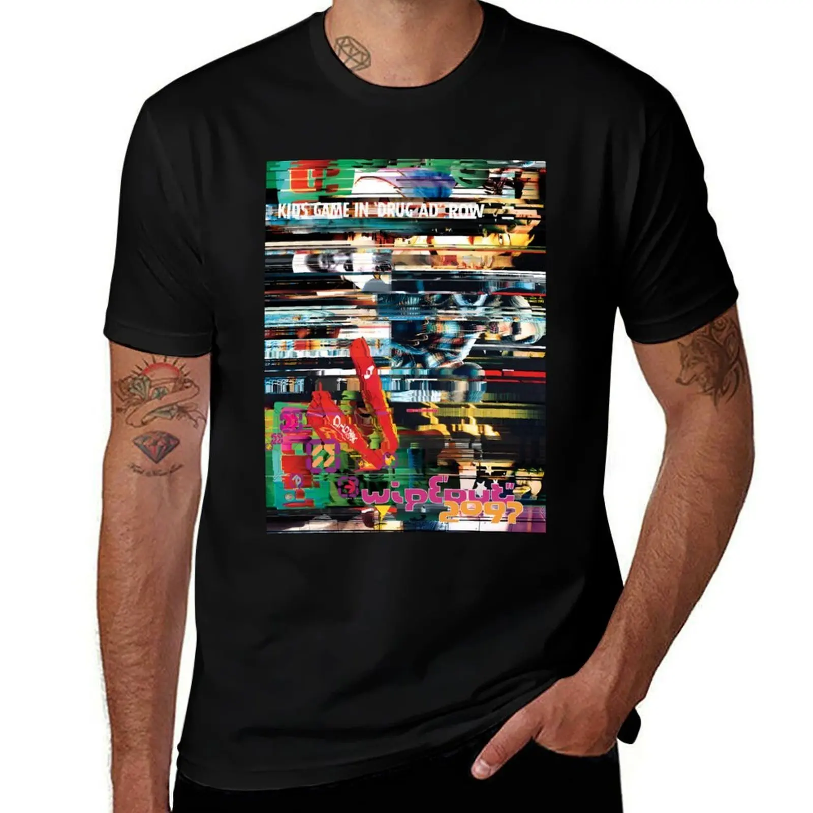 

Wipeout 2097 - F5000 - Glitch Ad T-Shirt korean fashion Luxury man custom t-shirts man clothes mens tall t shirts