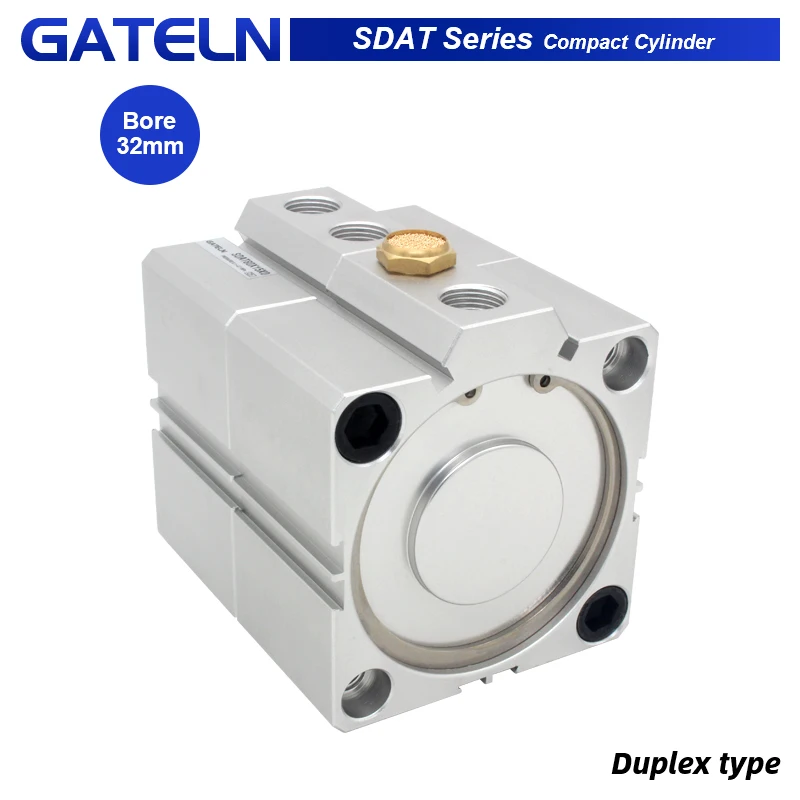 

SDAT32 Дуплексный тип Пневматический компактный воздушный цилиндр двойного действия SDAT32X10X0 SDAT32X25X0
