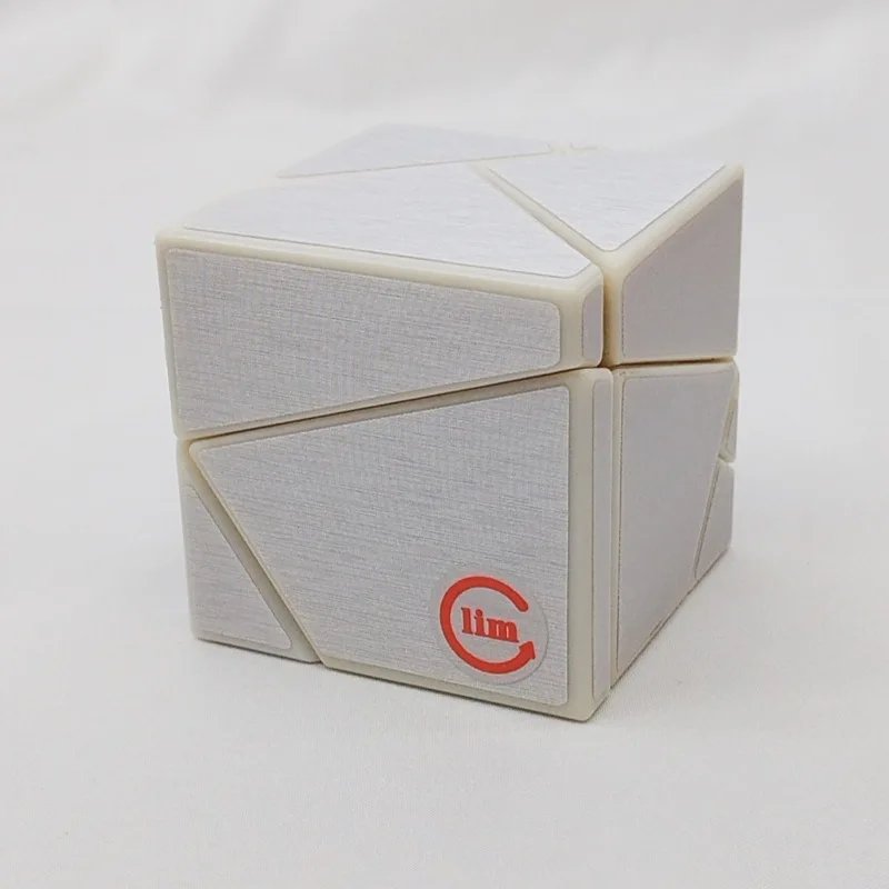 Fangshi Lim 2x2 Ghost Guimo Cube White Base with Gold Silver Red Black Sticker Speed Cube Puzzle Educational Toys Ghost