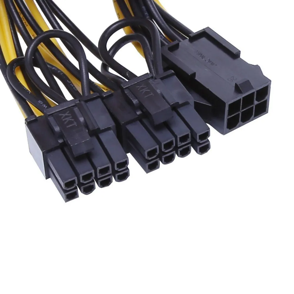 EF-EPS وحدة المعالجة المركزية 12 فولت 8 دبوس إلى ثنائي 8 (6 + 2) دبوس PCIE محول كابل إمداد الطاقة لبطاقة التعدين #1