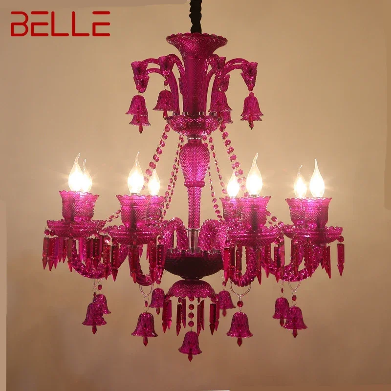 

BELLE Luxurious Style Crystal Pendant Lamp European Candle Lamp Art Living Room Restaurant Bedroom Villa Chandelier