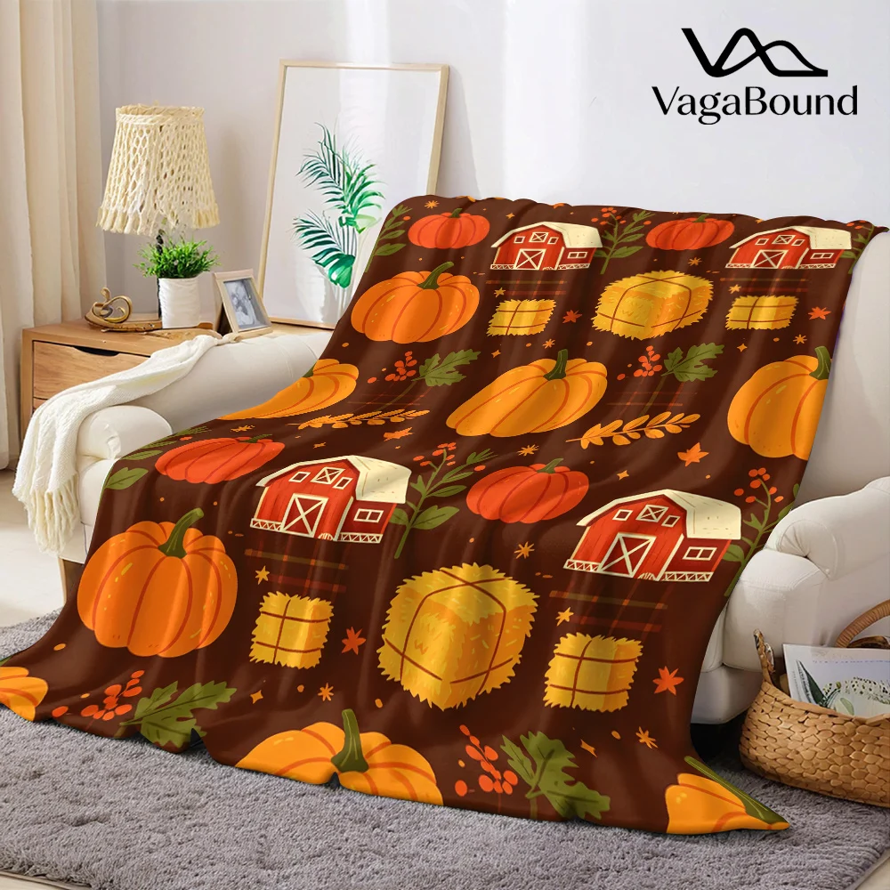 Cozy Rustic Winter Flannel Blanket Warm Soft Halloween Christmas All-Season Couch Decorative Cozy Warm Gift