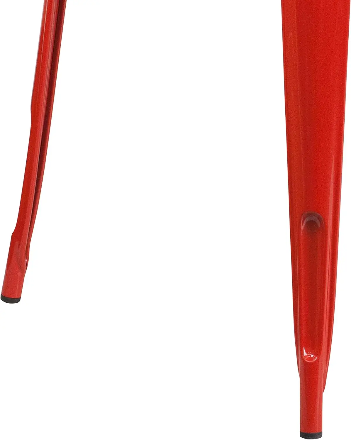 OLIVER Commercial Grade 31.5" Square Red Metal Indoor-Outdoor Table