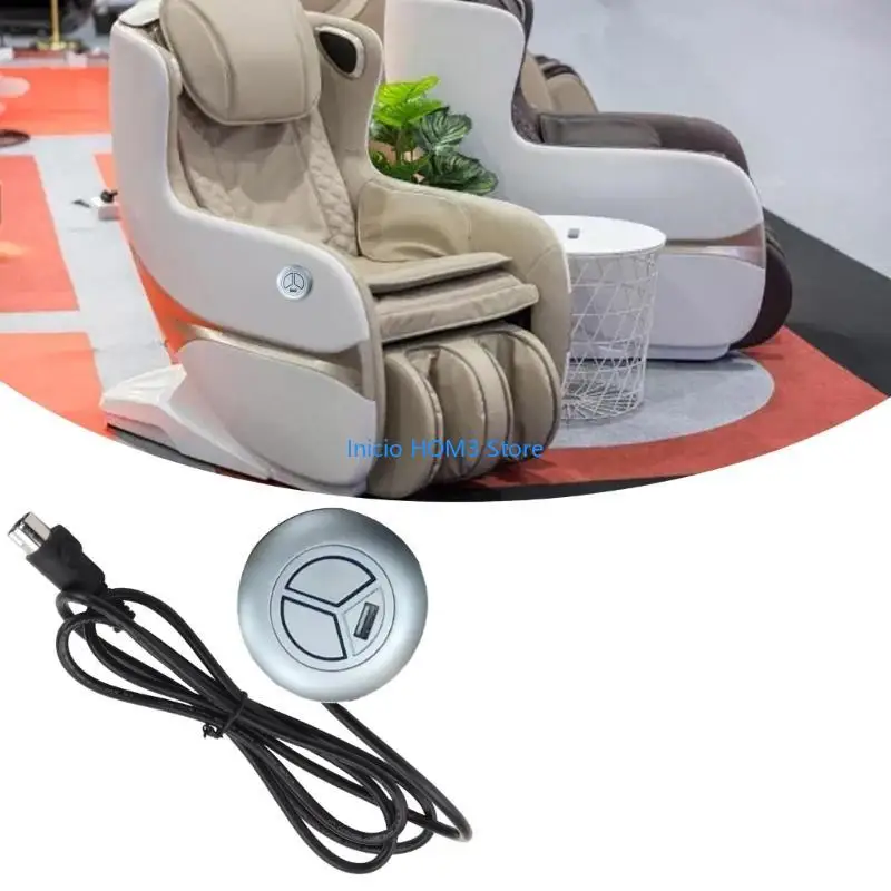A5YD Round Hand Control Switches Replacement with USB Charging for Electric Recliner Sofa Lift Chair Motor Controllers