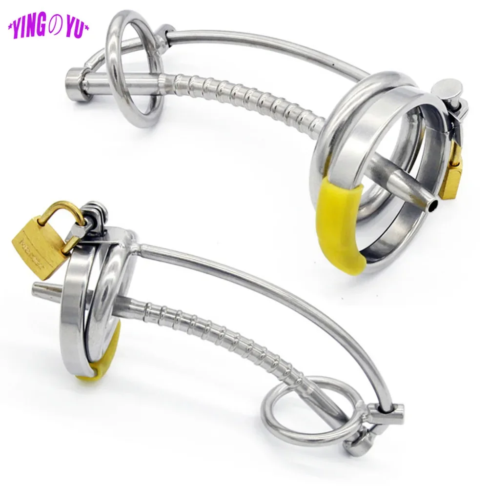 Stainless Steel Male Penis Cage Metal Chastity Device Erotic Urethral Lock Cock Ring Men\'s Adult Goods Erotic Products Sexyshop