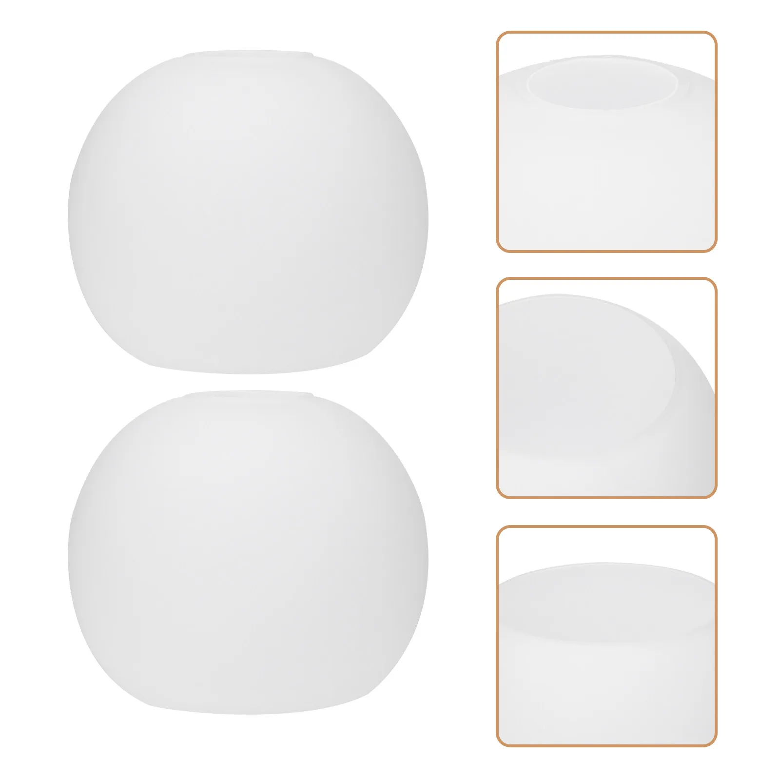 2Pcs Frosted Glass Lampshade Elegant Design Desk Light Cover Decor Glass Lampshade Light Cover Lamp Shade Frosted Lamp Shade