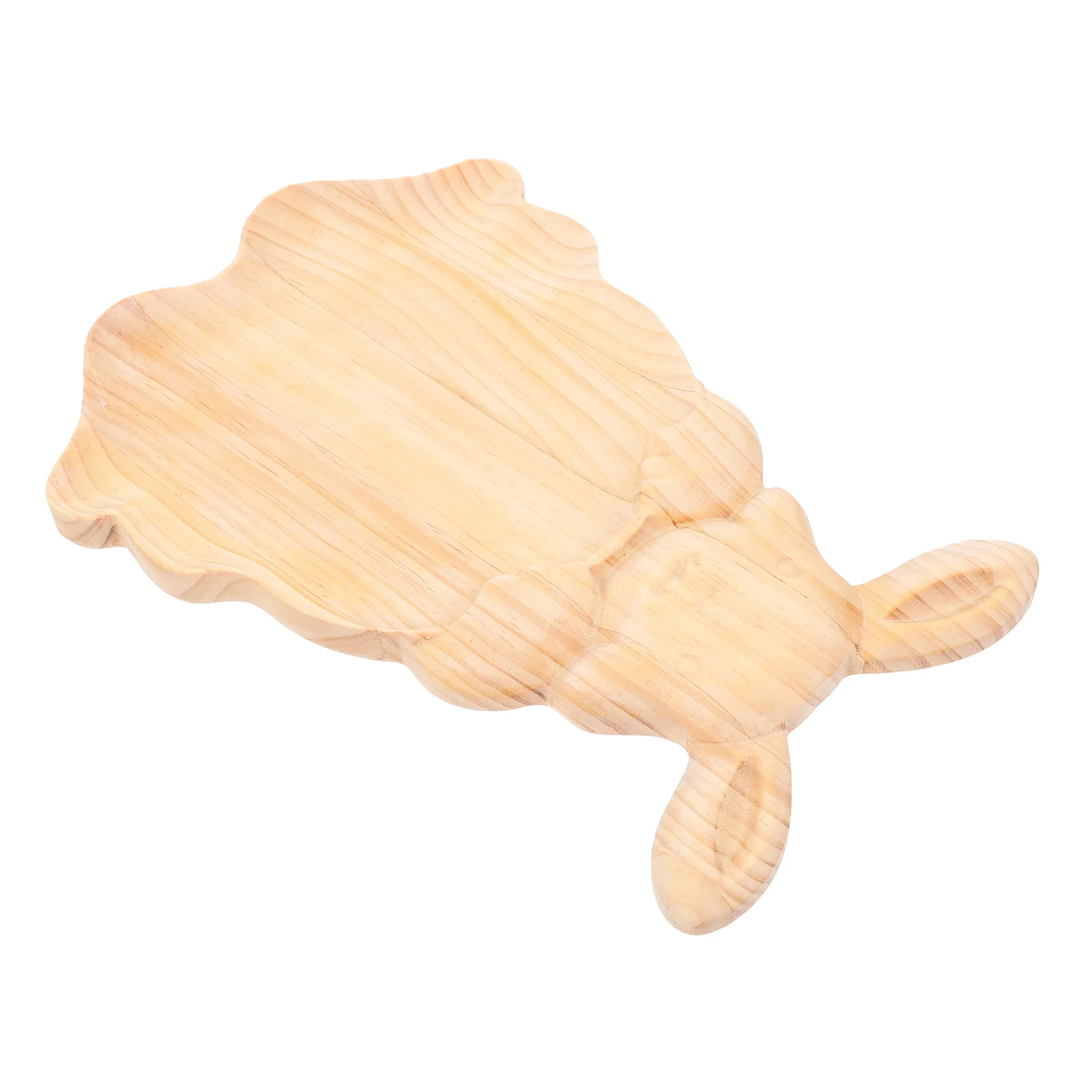 

Easter Bunny Shaped Solid Wood Serving Tray Cute Detailed Design for Cake Snacks Treats Farmhouse Party Tableware