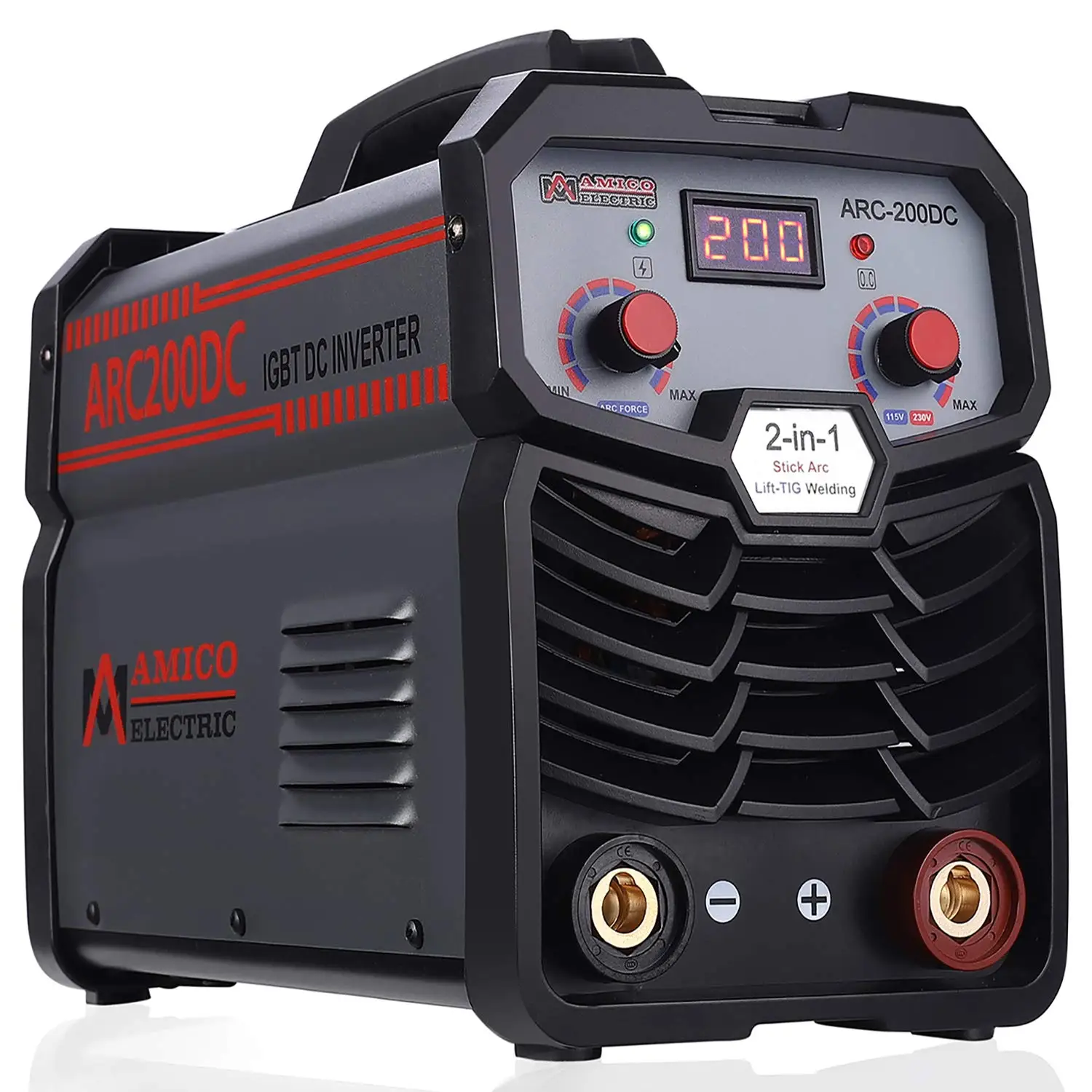 MMA-200,200 Amp Stick Arc Lift-TIG DC Inverter Welder,110 and 230V Welding Machine