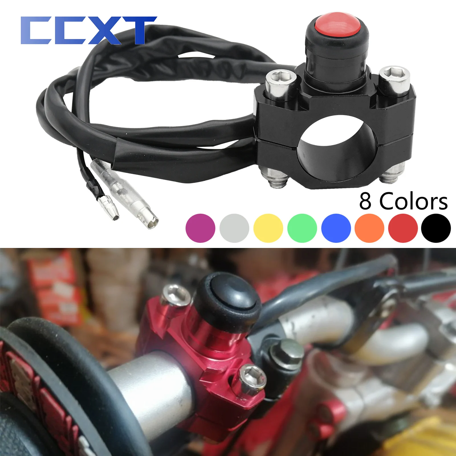 

Motorcycle Engine Stop Start Kill CNC Switch 7/8 22mm Universal For APRILIA Tuono 660 Tuono V4 Factory For Yamaha MT07 MT09 MT10