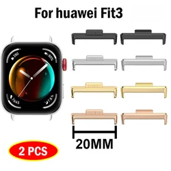 2PCS Connector For Huawei Watch Fit 3 Strap 20mm Watch Band Connector Smartwatch Wristband metal Adapter Replacement Accessories