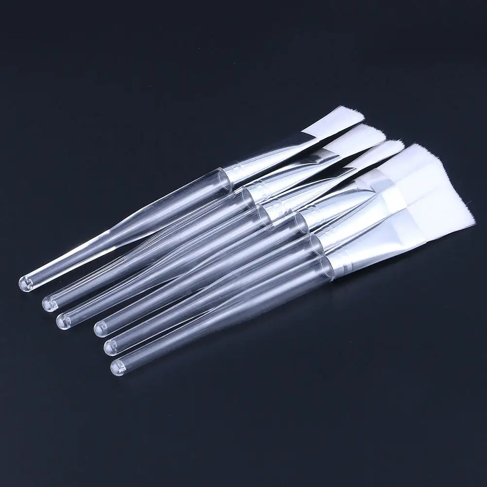 16-Piece Face Mask Brush Set with Soft Bristles for Mud Clay Sheet Masks Easy-Clean Transparent Handles