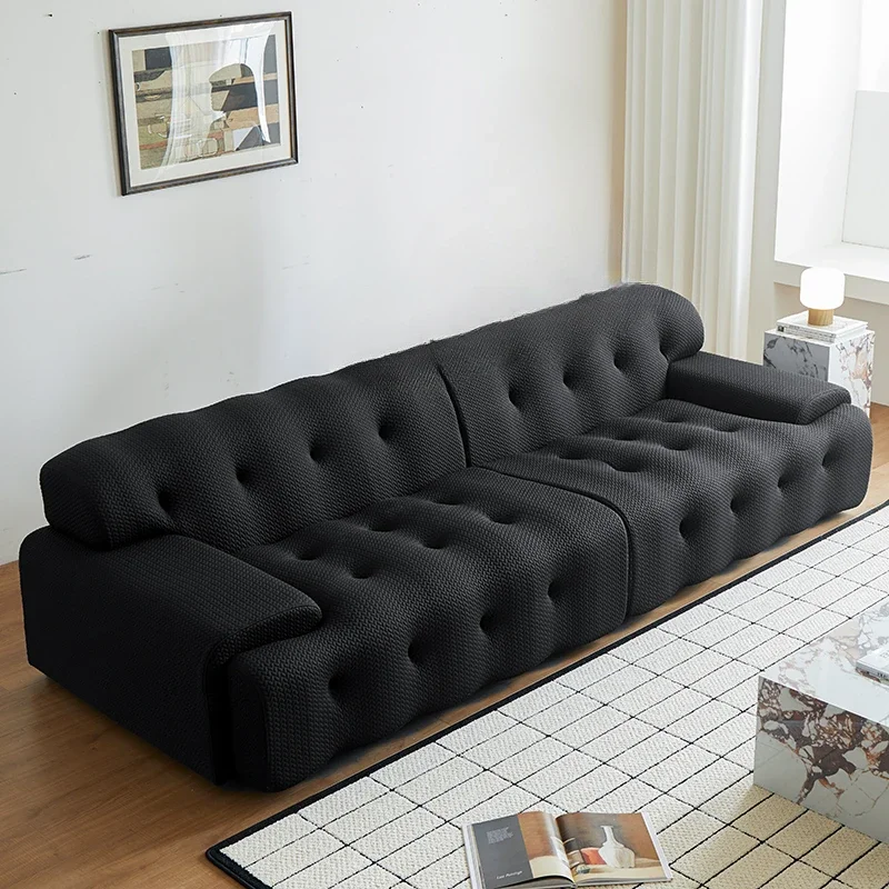 Divano in tessuto nero