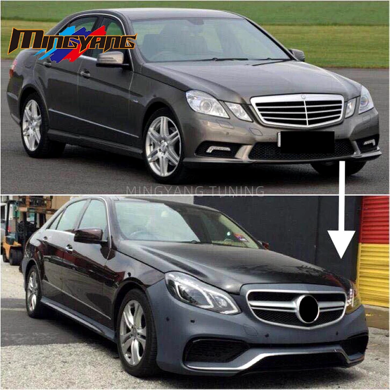 Car Conversion Body kit Car Bumper Hood Side skirt Headlights for 2011-2013 W212 Up To E63 bodykit