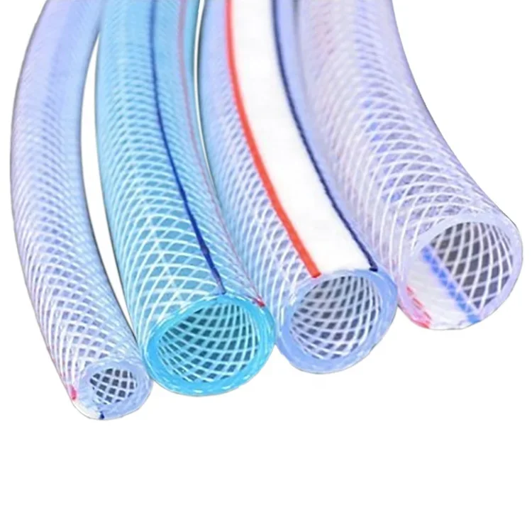 25mm PVC Clear Braided Hose 50M Reinforced Vinyl Tubing for Farm Irrigation Water Transfer Pipe