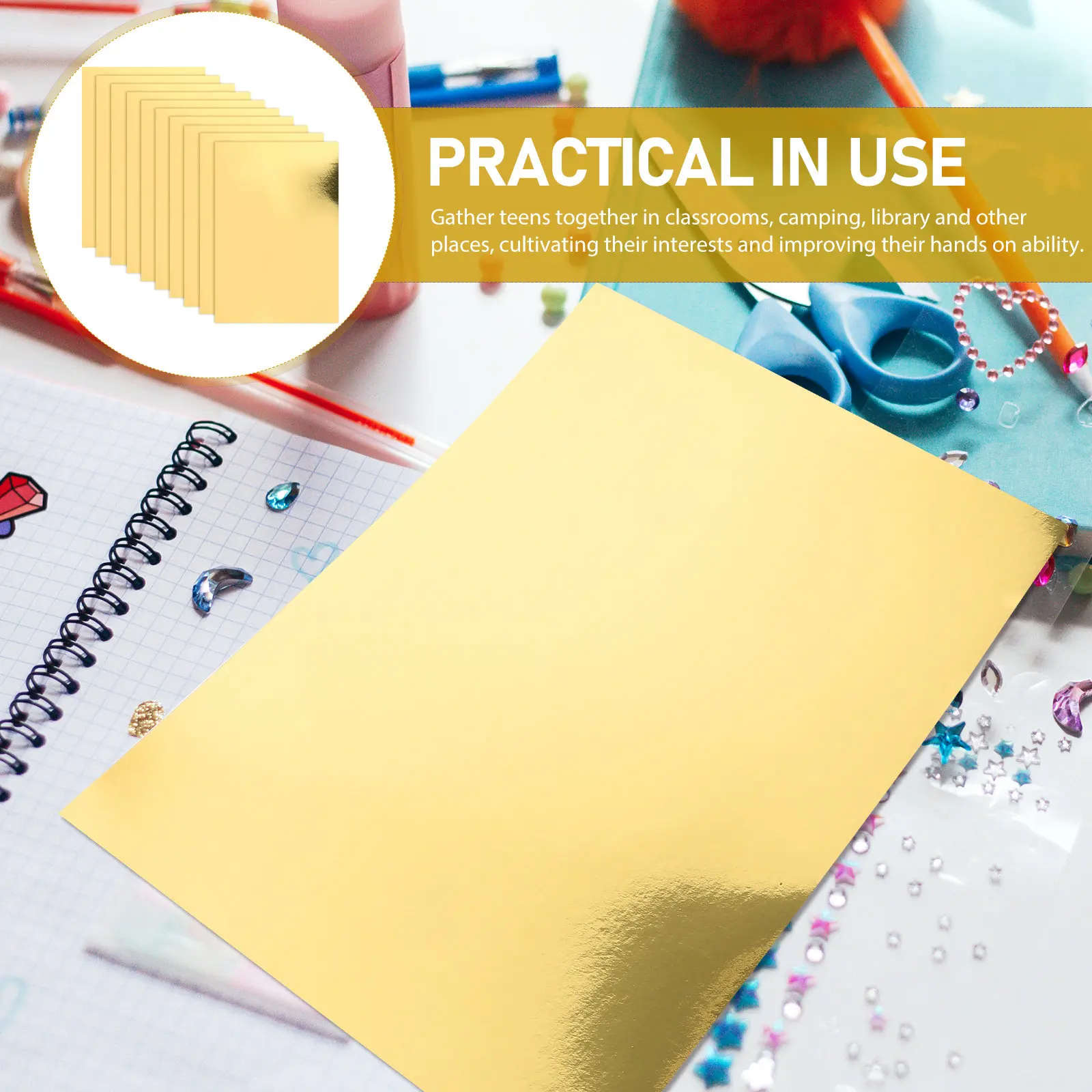 

Золотистая бумага для творчества и рукоделия - высококачественная плотная художественная бумага для скрапбукинга и оригами