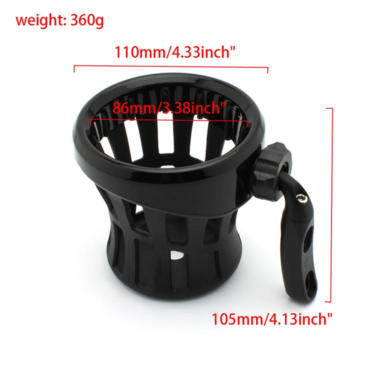 Motorcycle Cup Holder Off-Road Bike Bottle Holder for Harley Road Glide Ultra Classic Drink Cup Holder(Black)