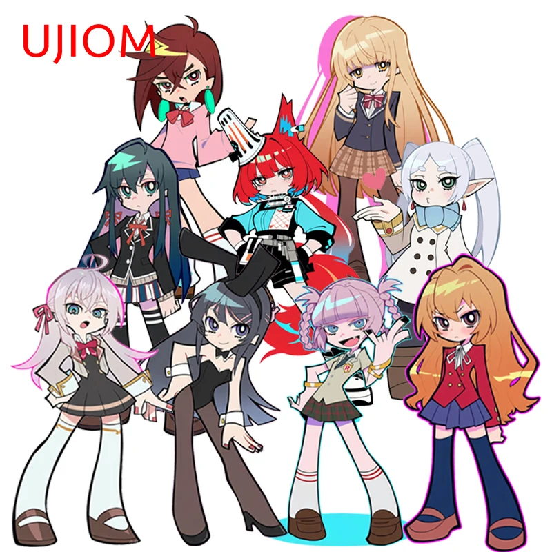 UJIOM Panty & Stocking Anime Figure Wall Sticker Artistic Tendy Attractive Adhesive Decal Unique DIY Decoration Chambre Cupboard
