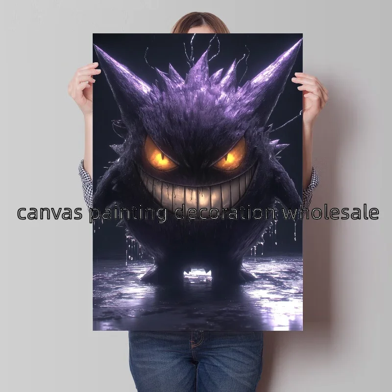 Pósteres periféricos de Anime Pokemon japonés Gengar Bulbasaur Charizard, arte moderno de moda, decoración de habitación, pintura en lienzo, regalo