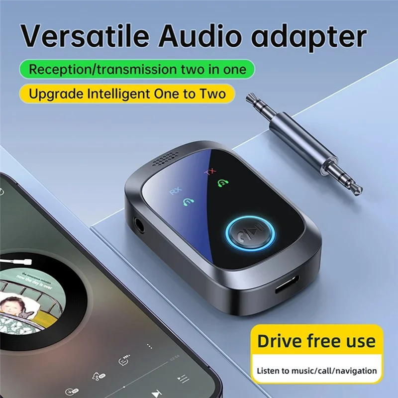 Wireless Adapter Bluetooth 5.4 Receiver 3.5Mm AUX HIFI HD Low Latency Airplane Wireless Bluetooth Adaptern01r