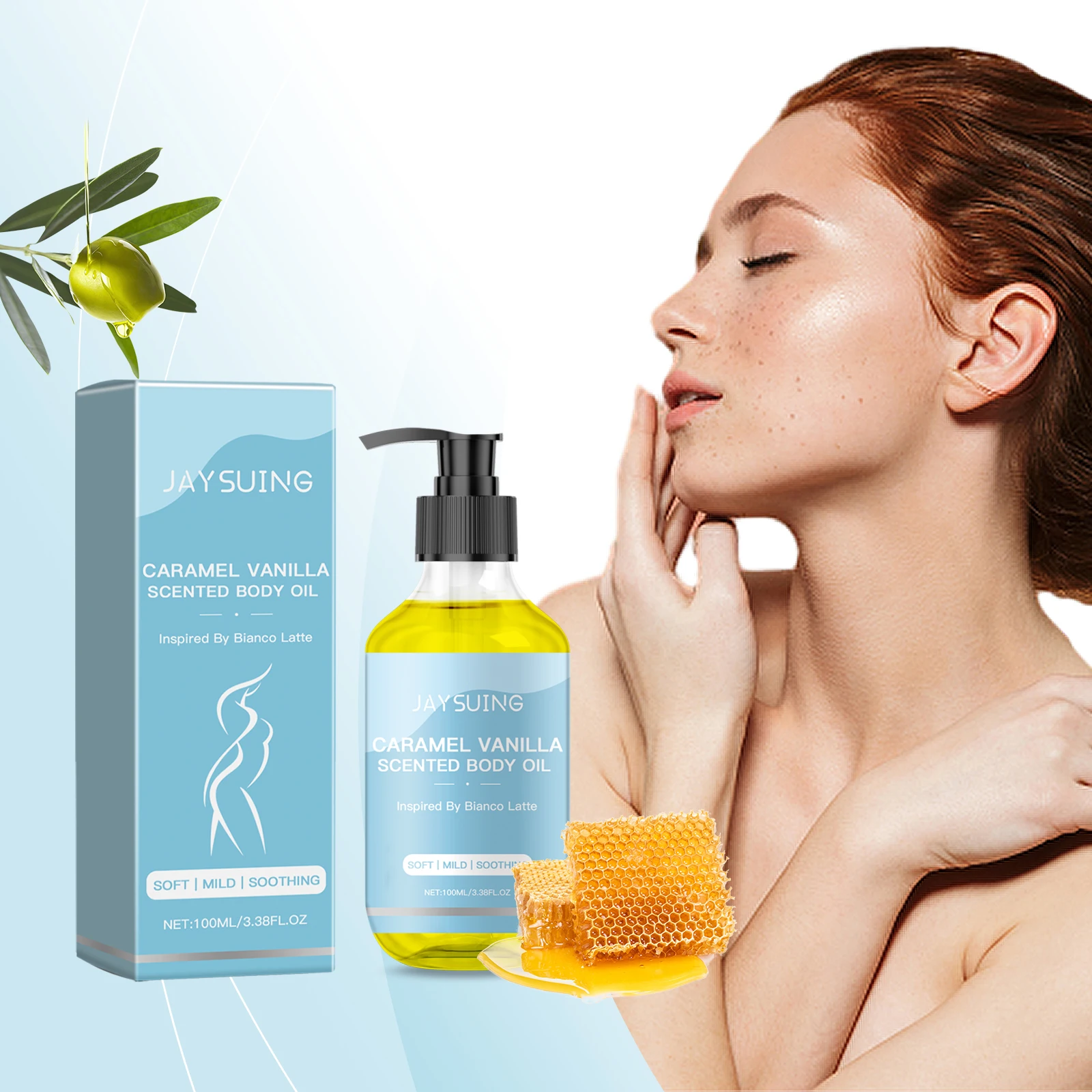 

Caramel Vanilla Body Care Oil Moisturizes Repair Skin Barrier Increase Skin Elasticity Remove Chicken Skin Fragrance Body Oil