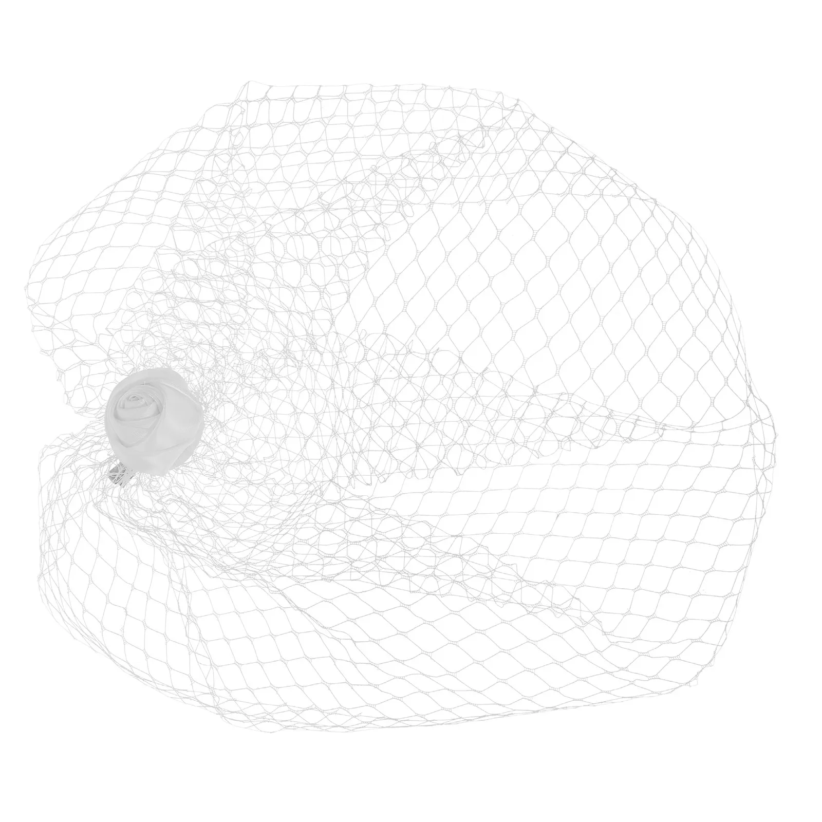 Bridal Flower Veil Fascinator Hat Mesh Wedding Headwear Vintage Elegance Face Covering for Women Wedding Ceremony Photo Studio