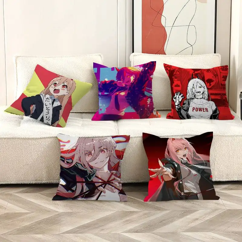 Power Anime C-Chainsaw M-Man Personalized Pillow Dust Cover Bedroom Kids Party Decoration Pillowcase Birthday Children Gift