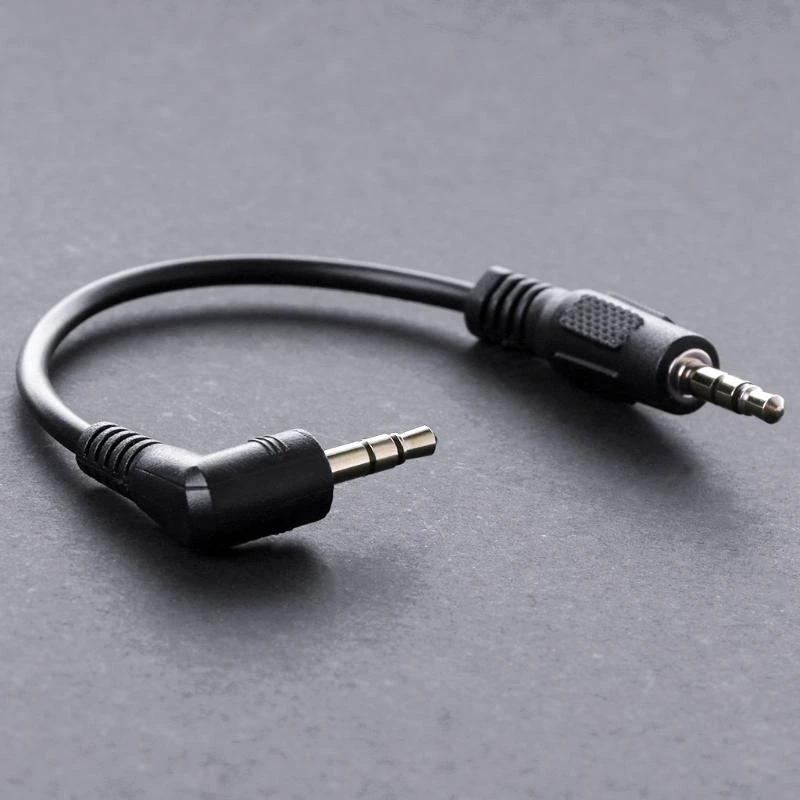 90 Degree 3.5mm Aux Extension Flat Cable Cord Male To Male Adapter Connector for Phone Car Aux Speaker
