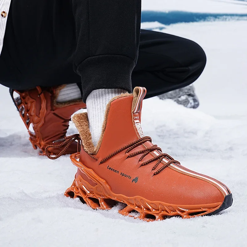 men boots 2024 New Winter Slippers Warm Men Shoes Waterproof Non-Slip Plush Sneakers Male tenis shoes Boots Men Sneakers Winter