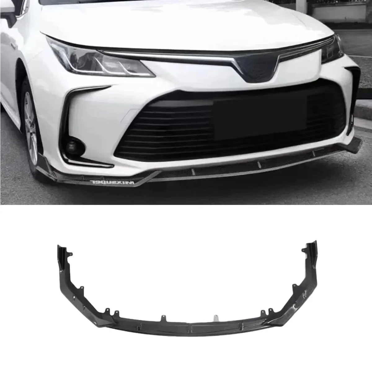 

Car Front Bumper Lip Splitter Diffuser Spoiler Body Kit For Toyota Corolla 2019-2022 Bumper Guard Cover Protector Car Accessorie
