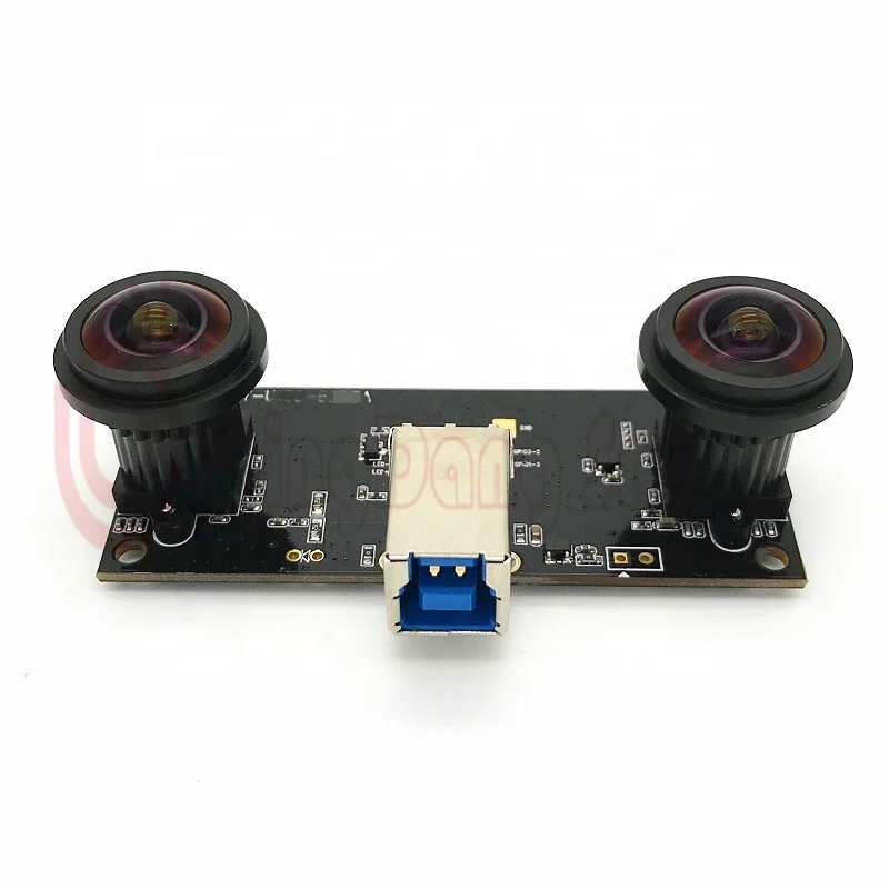 2026 3D Stereo 2560x960P Dual Lens Synchronization View USB3.0 Camera Module With Fisheye Lens for People Counting