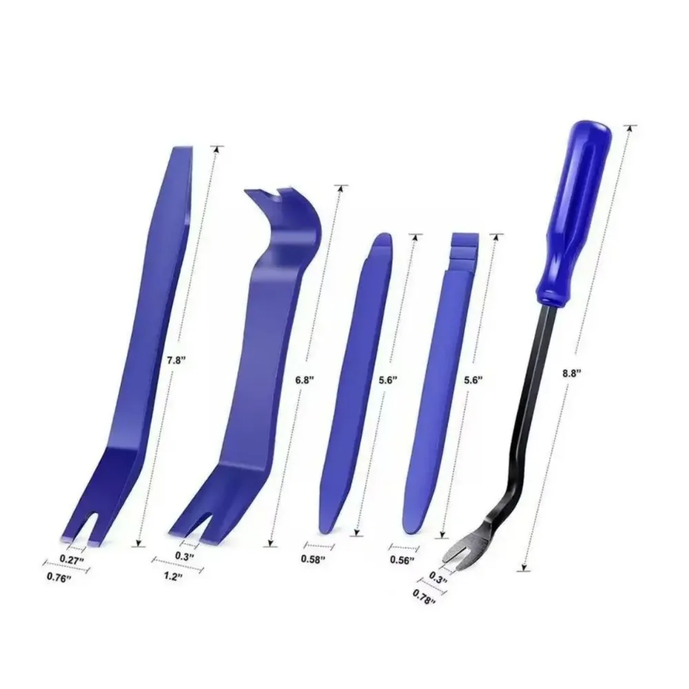 5Pcs/set Portable Car Panel Removal Tool Kit Nail Puller Radio Audio Door Pry Repair Clip Trim Dash Removal Installer Hand Tool