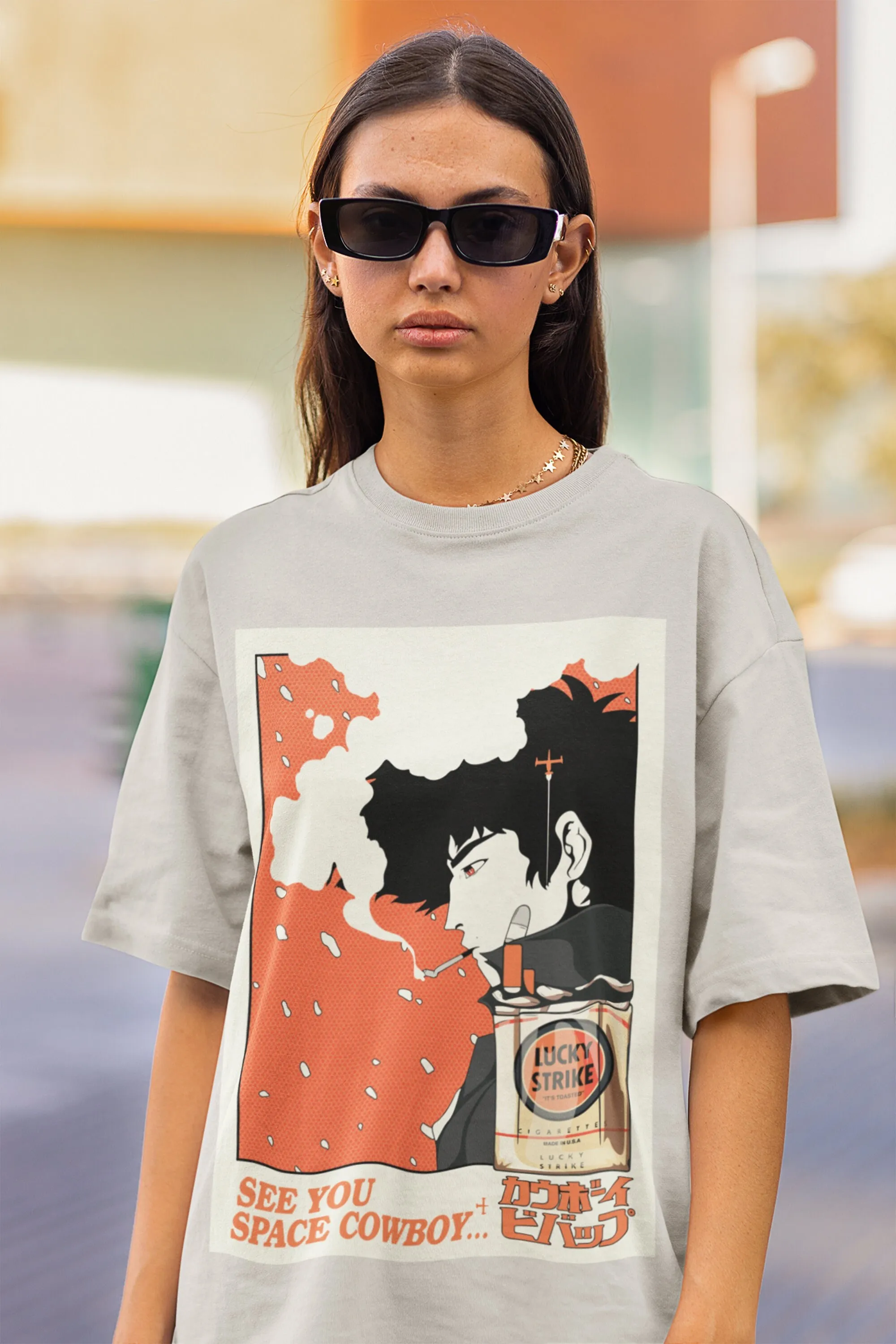 UNISEX Spike Silhouette T Shirt for Anime and Manga Lovers Vintage Bebop Space Cowboy Outlaw