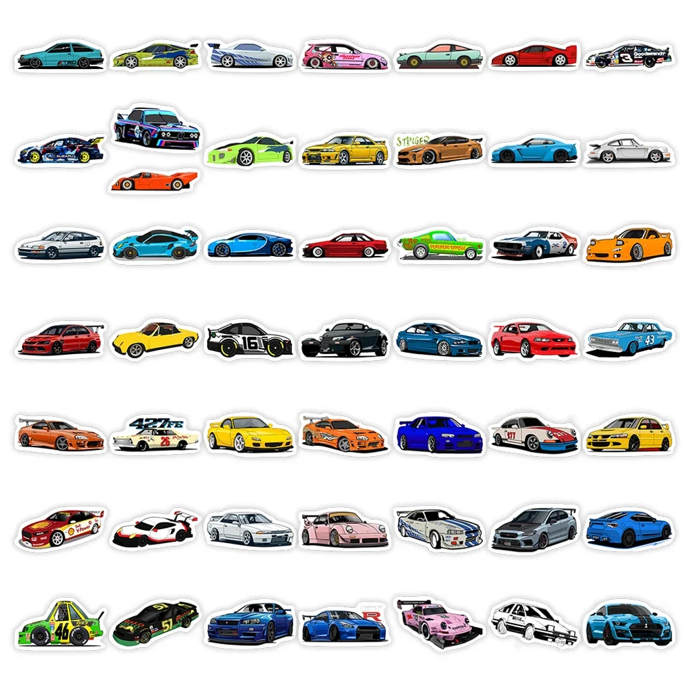 JDM Racing Car Stickers Supercar Vintage Sport DIY Toy Gift Decal Graffiti for Phone Luggage Laptop Helmet Skateboard Waterproof