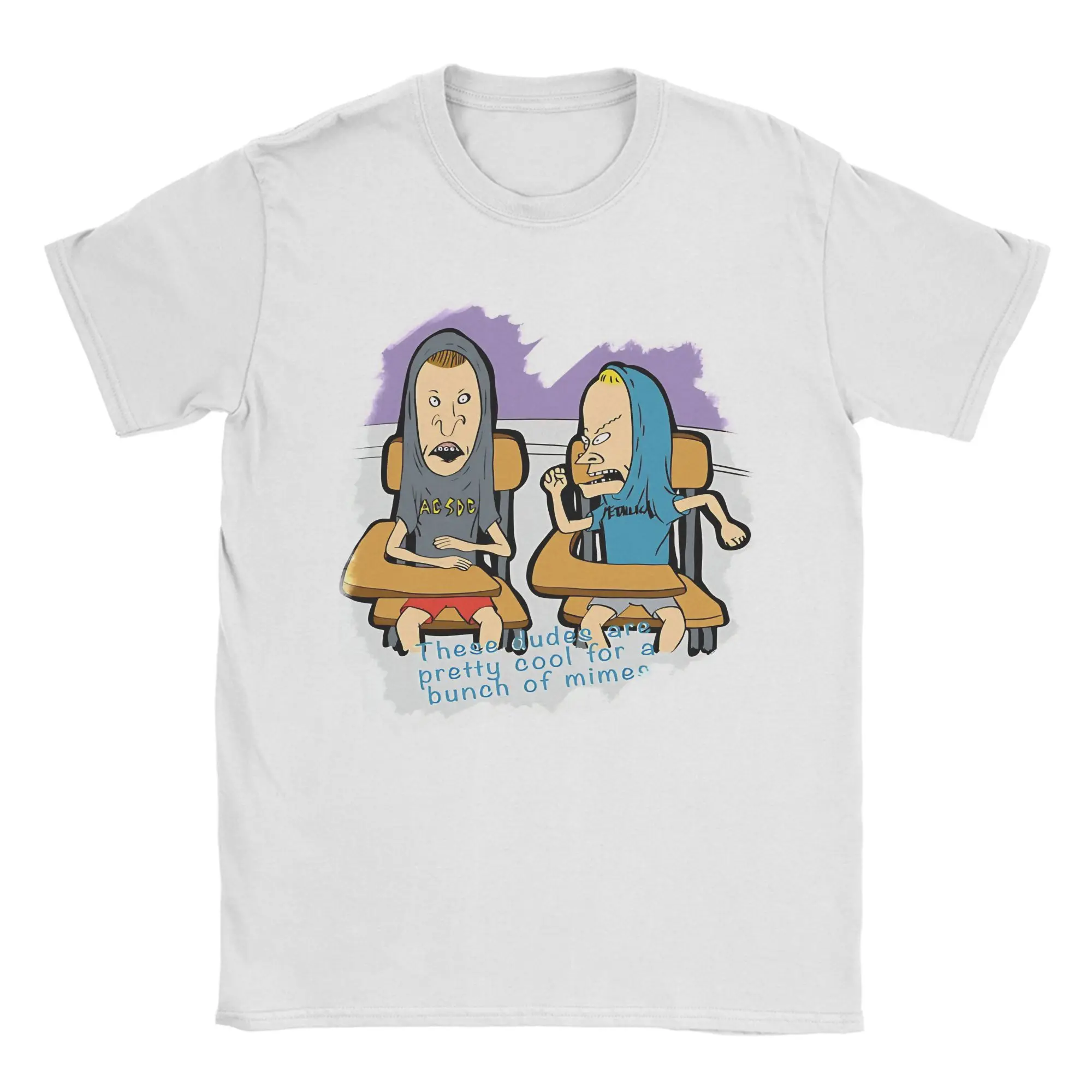 Casual Beavis and Butthead  T Shirt For Men Women Cotton Short Sleeve Cartoon O-neck Summer TopsTops