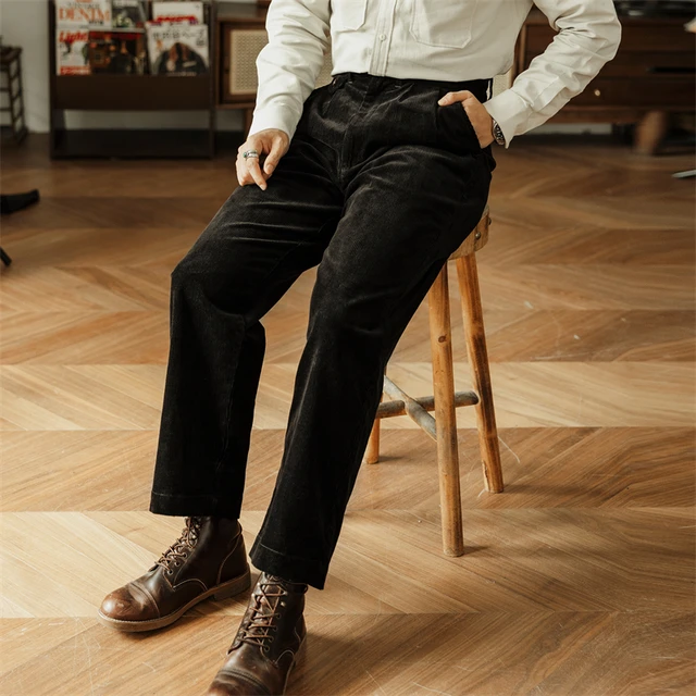 Red Tornado Corduroy French Work Pants in Black Heritage Style Men Casual Trousers AliExpress