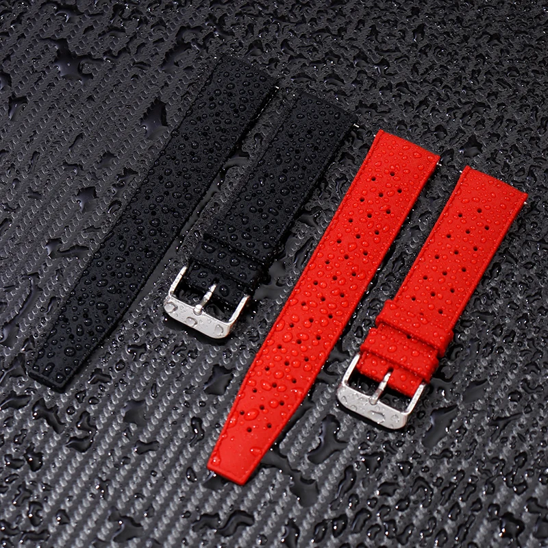 Premium Tropic Rubber Watch Strap 18mm 20mm 22mm Watch Band Diving Waterproof Watchband Black Red Green Blue Orange Bracelets