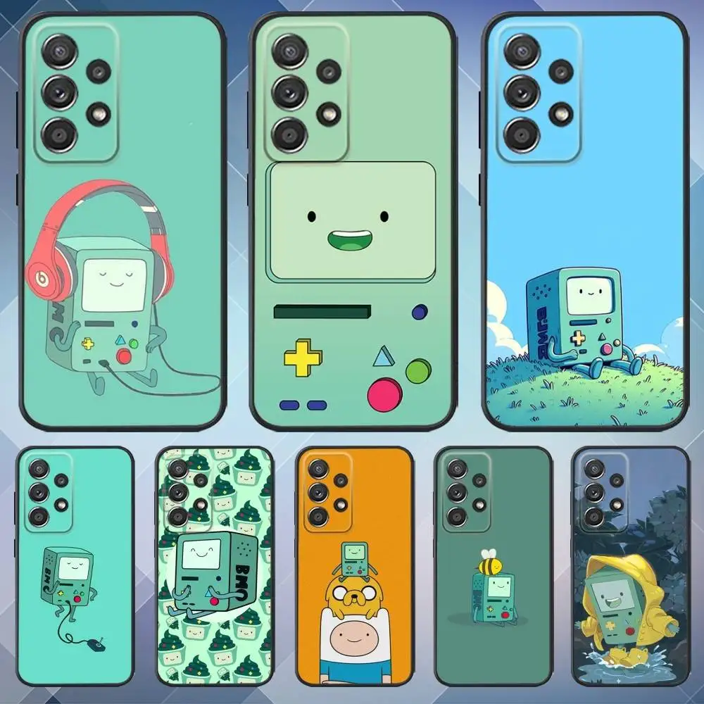 

BMO A-Adventure T-Time Phone Case For Samsung S25,S24,S21,S22,S23,S30,Ultra,S20,Plus,Fe,Lite,Note,10,9,5G Black Cover
