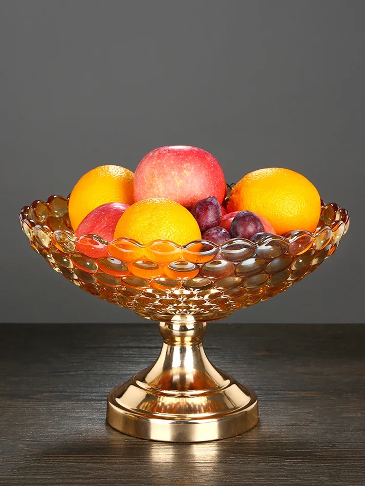 Fruit Plate Snack Display Plate Storage Living Room Coffee Table Household European Style Creative and Slightly Luxury Large