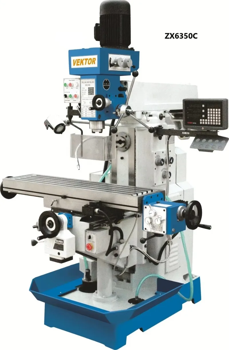 ZX6350C Multi-Functional Manual Mills Medium Vertical Drilling & Horizontal Milling Machine Gear Drive