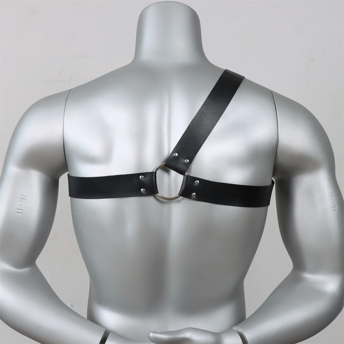 Gothic Men Leather Suspenders Belt Body Bondage Straps Fashion Adjustable Braces Suspender With Metal Clips Punk Harness Belts