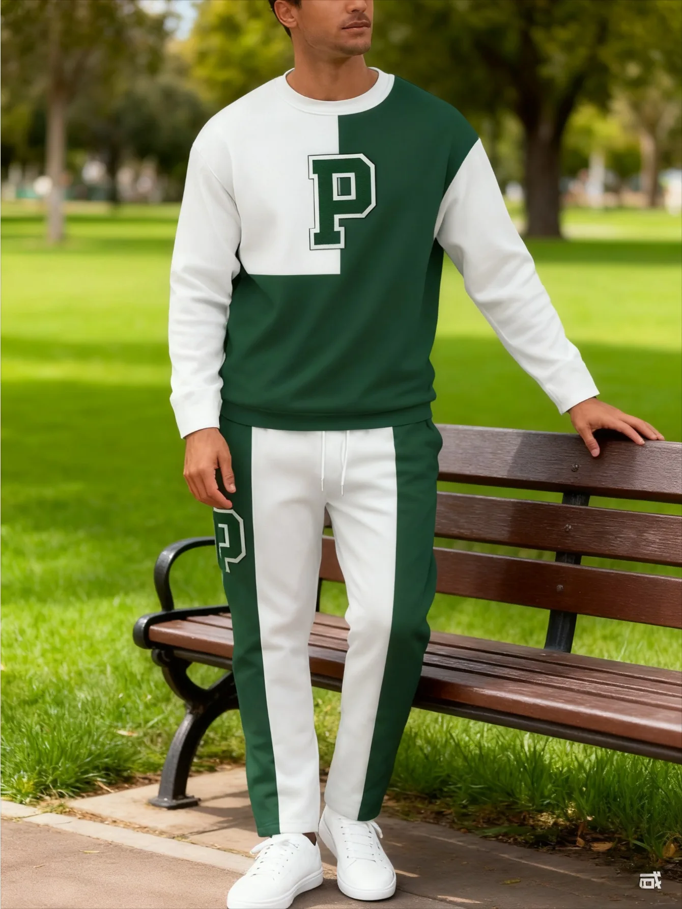 طقم كاجوال للرجال مكون من قطعتين للاستخدام المزدوج للارتداء المنزلي والخارجي - متعدد الاستخدامات + مسامي وصديق للبشرة #3