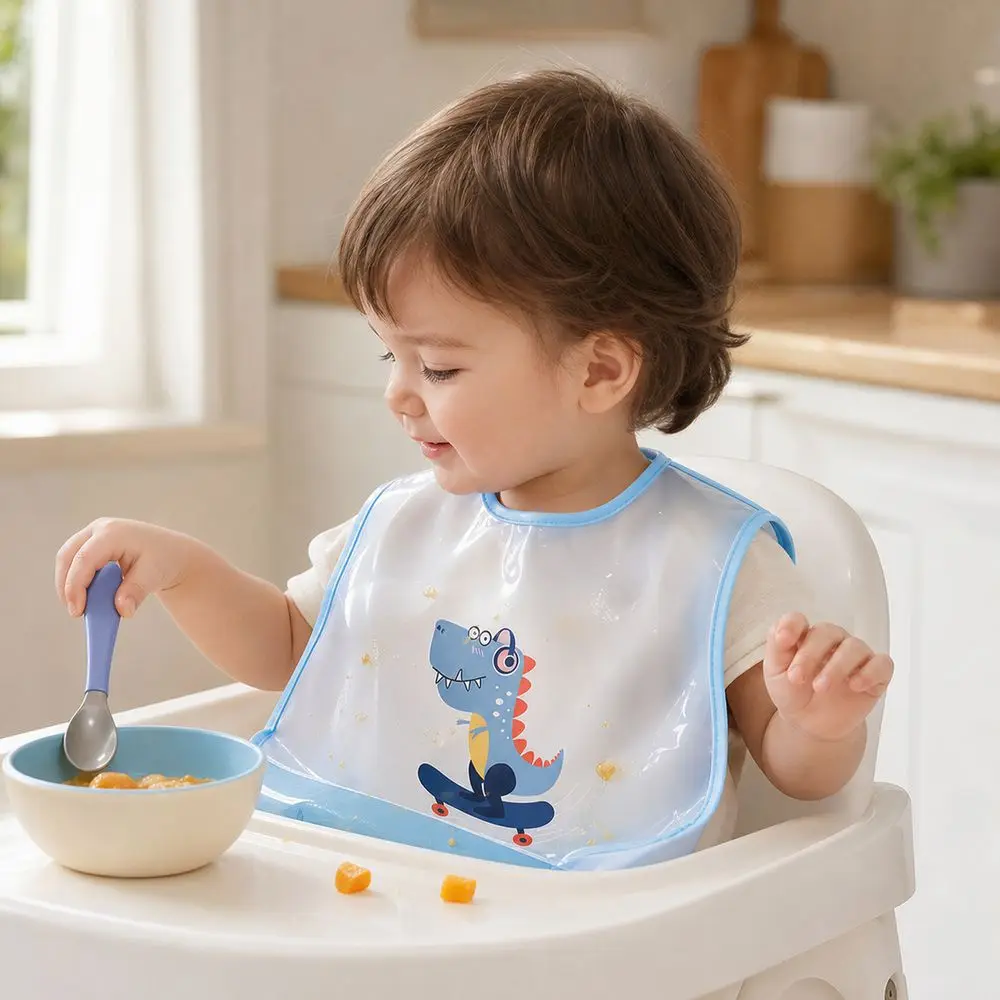 New TPU Kids Apron Waterproof Dirt Proof Baby Smock Bib Sleeveless Soft Touch Baby Apron for Girls and Boys
