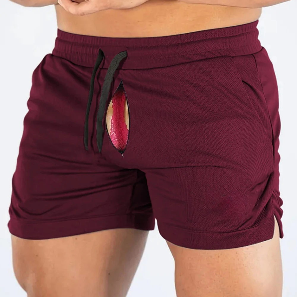 

Summer Zipper Crotch Fitness Shorts Sports Casual Plus Size Loose Men Bottoms