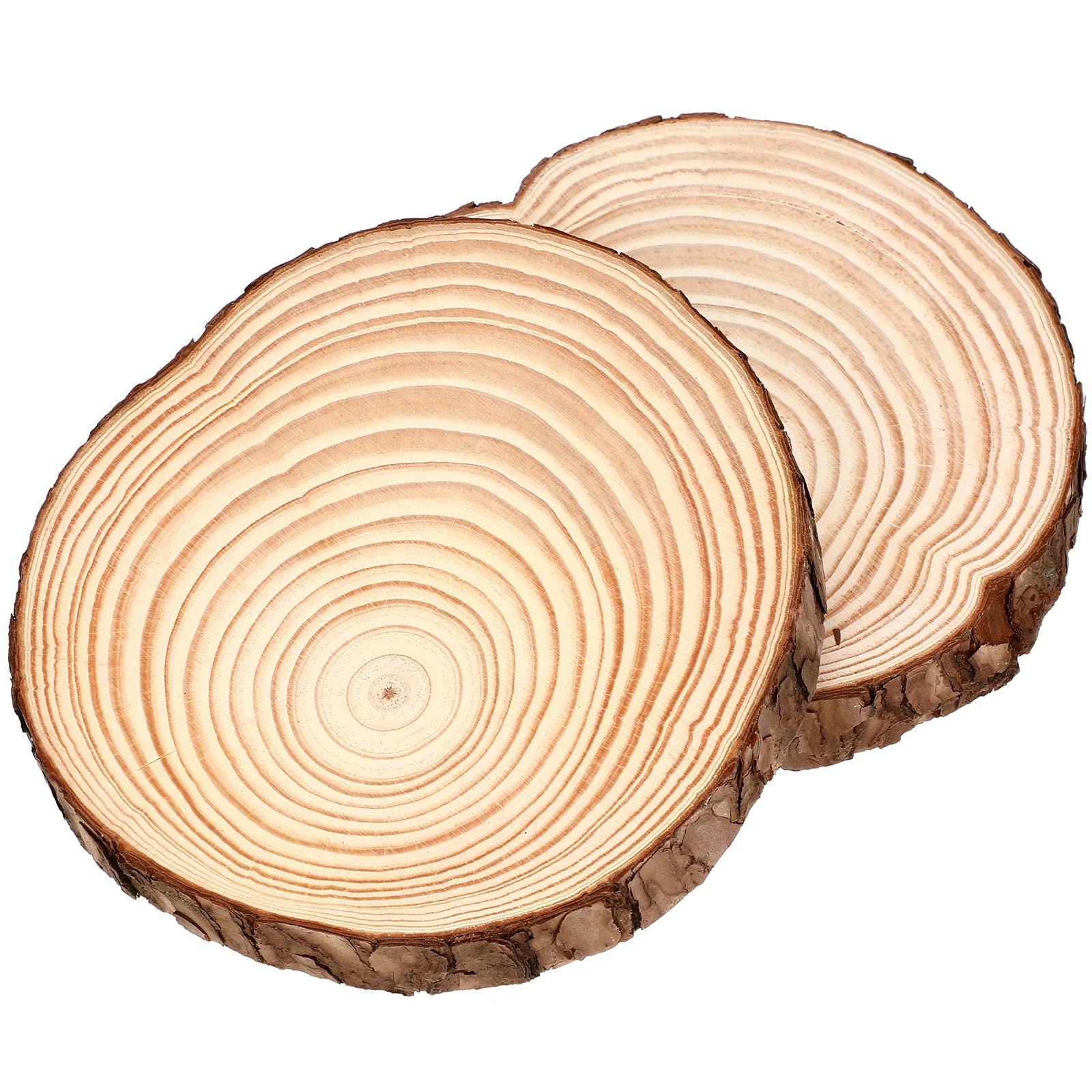 

2pcs Unpainted Wood Slices Round Wooden Discs Rustic Craft Supplies Diy Home Decor Wall Art Coasters Centerpieces Wood Rounds
