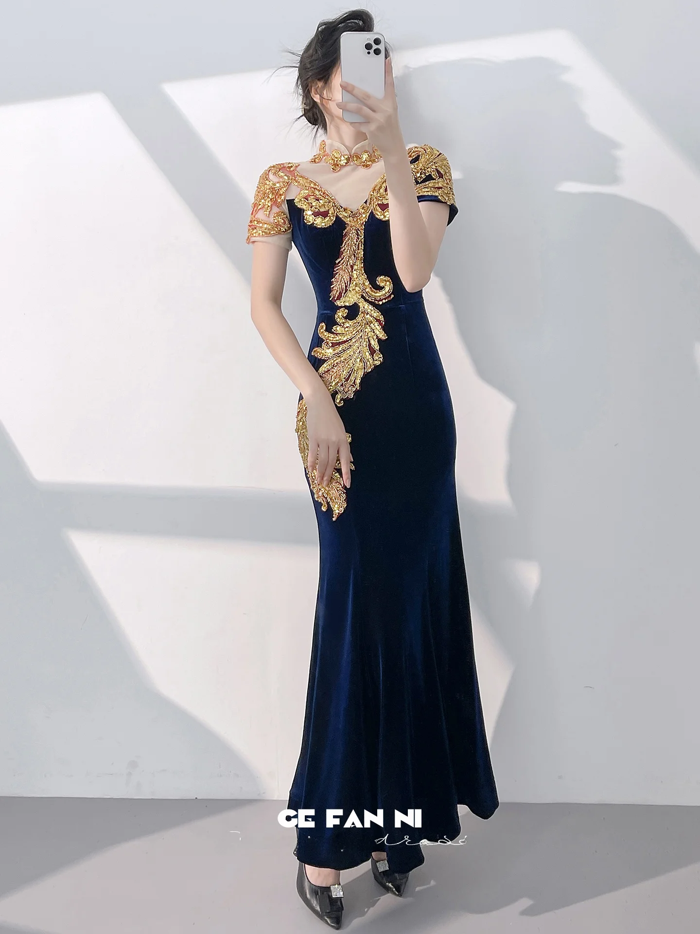 

Новое вечернее платье Ele 2025 года для женщин: вышитое, с юбкой-русалкой, улучшенное китайское исполнение, модное, с завышенной талией, длинное