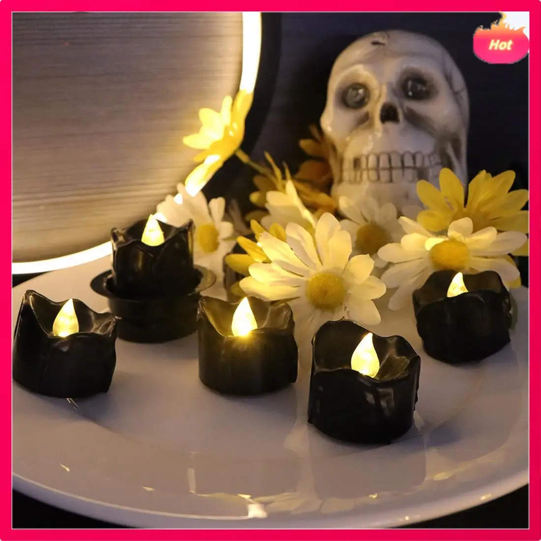 Flameless LED Candle Light, Halloween Christmas Tea Light With Realistic Flames Christmas Holiday Wedding Home Decor