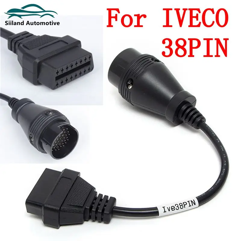 

НОВЫЙ диагностический адаптер для IVECO 38PIN к OBD OBD2 16-контактный гнездовой соединительный кабель для грузовиков Heavy Duty 38 PIN для IVECO