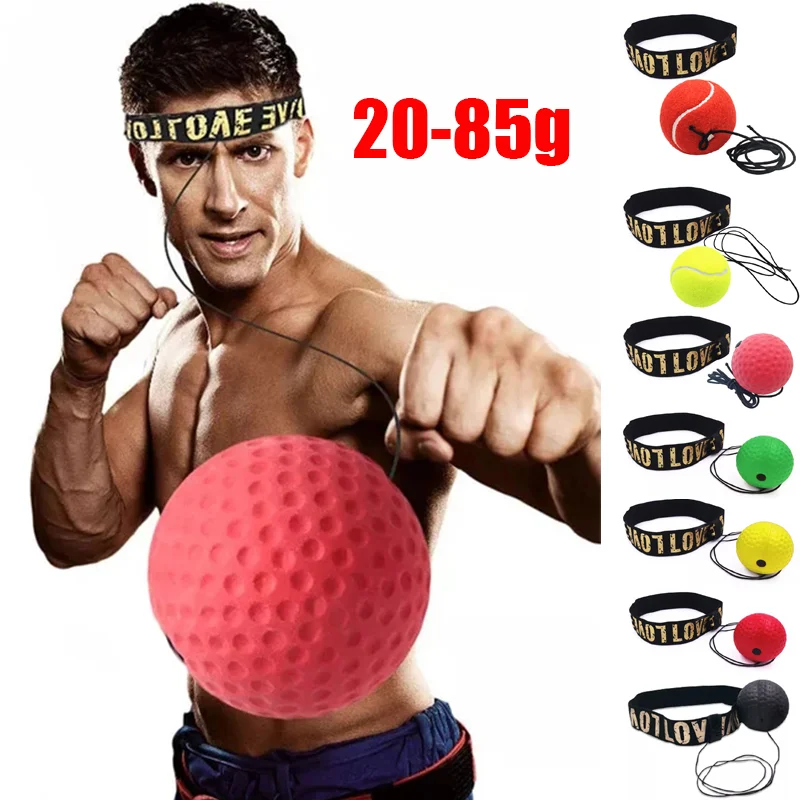 Bola de velocidade de boxe montada na cabeça PU Punch Ball, mão Eye Reaction, Home Sandbag, Fitness Equipment, MMA Sanda Training, venda quente