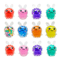 2/4Pcs Bunny Beads Decompressing Balls Pinch Funny Adult Decompressing Toys Easter Rabbit Squishy Balls Squeeze Toys