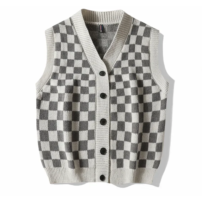 

Men's Autumn/Winter Youth Korean Edition Warm Loose Sweater Cardigan Vest